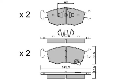 Комплект тормозных колодок AISIN BPFI-1009